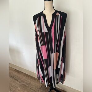 Michel Studio NWT midi striped dress sleeveless SZ 14